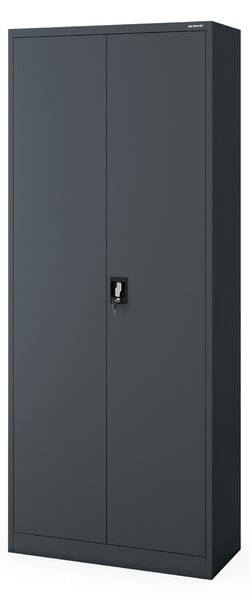 Szafa biurowa metalowa wysoka na dokumenty antracytowa, 900x2200x400 mm: JAN H2200