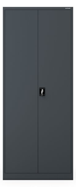 Szafa biurowa metalowa wysoka na dokumenty antracytowa, 900x2200x400 mm: JAN H2200