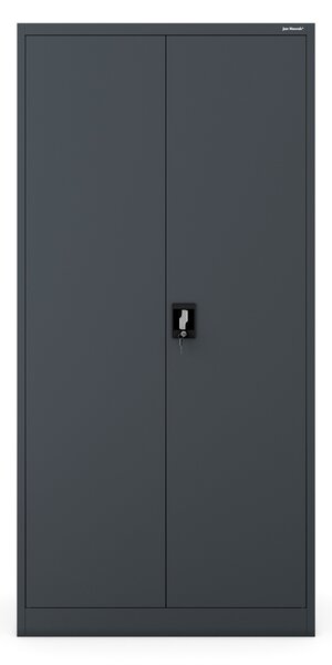 Szafa biurowa metalowa głęboka na dokumenty antracytowa, 900x1850x600 mm: JAN D600