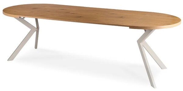 Stół Okrągły Rozkładany LUKAS 100-250 cm Dąb/Kaszmir Japandi