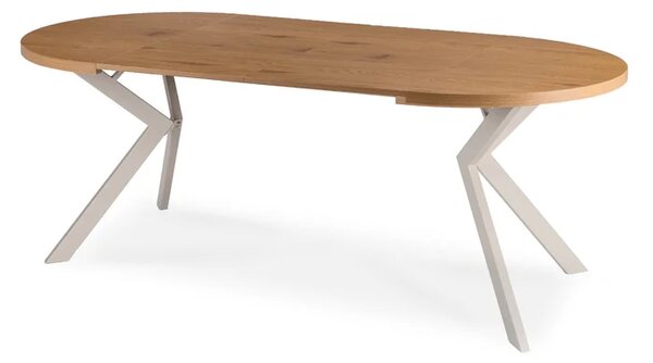Stół Okrągły Rozkładany LUKAS 100-250 cm Dąb/Kaszmir Japandi