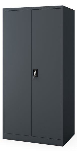 Szafa biurowa metalowa głęboka na dokumenty antracytowa, 900x1850x600 mm: JAN D600