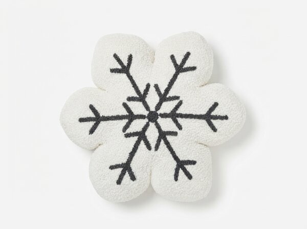 Poduszka dekoracyjna SNOWFLAKE 35x35 cm, biała