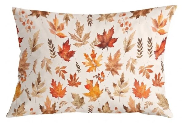 Flanelowa poszewka na poduszkę LEAVES & PUMPKINS 50x70 cm, kolorowy