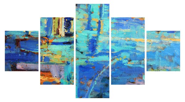Obraz - Abstrakcyjny obraz olejny (125x70 cm)