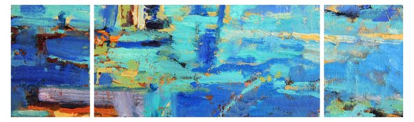 Obraz - Abstrakcyjny obraz olejny (170x50 cm)