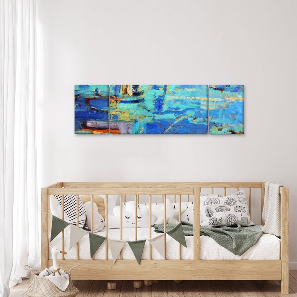 Obraz - Abstrakcyjny obraz olejny (170x50 cm)