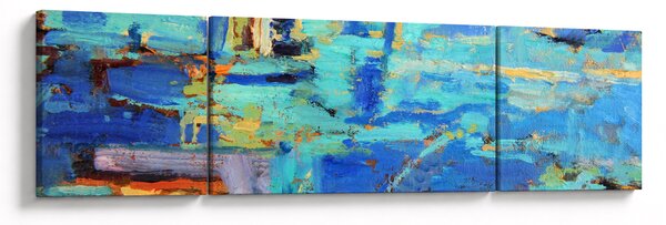 Obraz - Abstrakcyjny obraz olejny (170x50 cm)