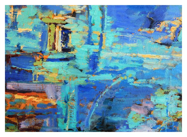 Obraz - Abstrakcyjny obraz olejny (70x50 cm)