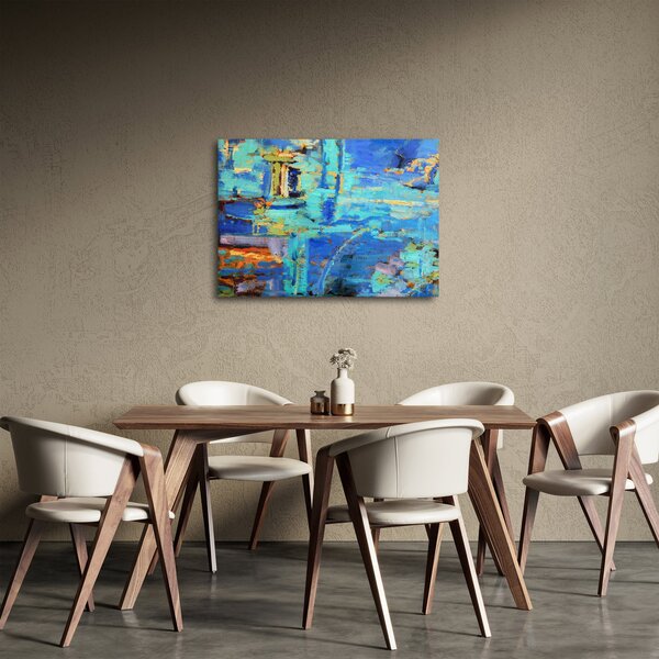 Obraz - Abstrakcyjny obraz olejny (70x50 cm)
