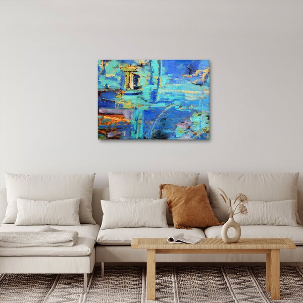 Obraz - Abstrakcyjny obraz olejny (70x50 cm)