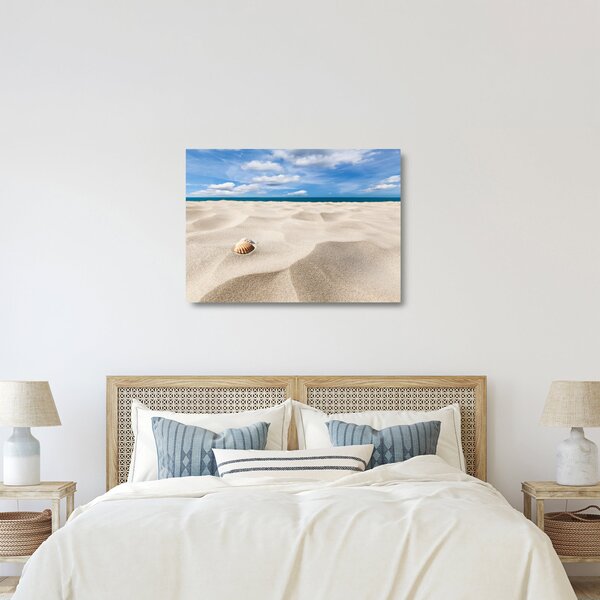 Obraz na szkle - Muszle na plaży (70x50 cm)