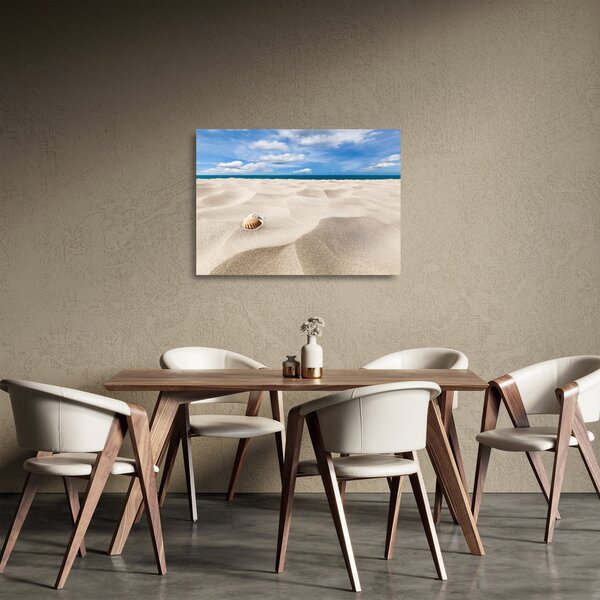 Obraz na szkle - Muszle na plaży (70x50 cm)