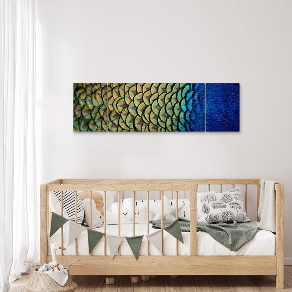 Obraz - Pawie pióra (170x50 cm)