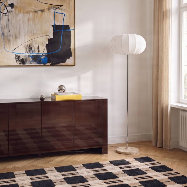 Lampa stojąca Elovie NOLA, biały / opal, salon / jadalnia, kamień, skandynawski