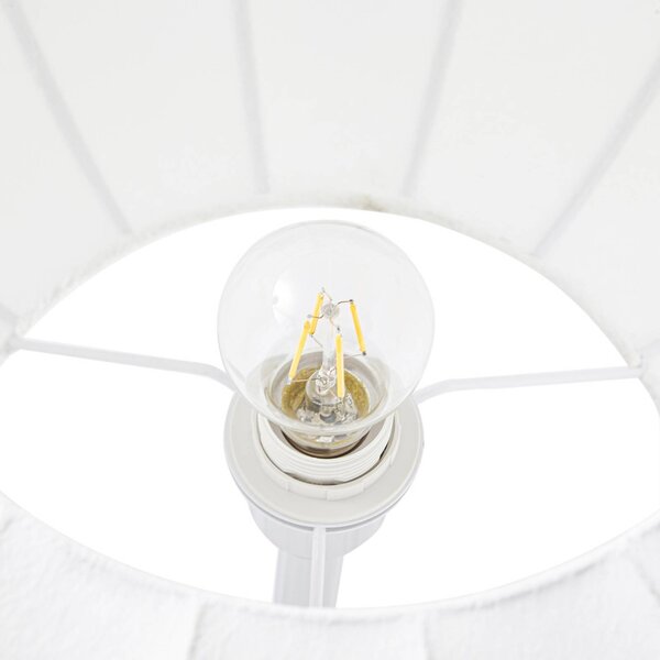 Lampa stojąca Elovie NOLA, biały / opal, salon / jadalnia, kamień, skandynawski