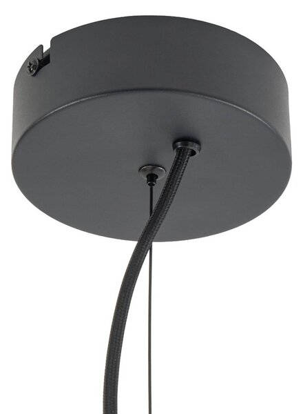 Lampa wisząca Ariadne Lucande, możliwość ściemniania, czarny, salon / jadalnia, metal, nowoczesny