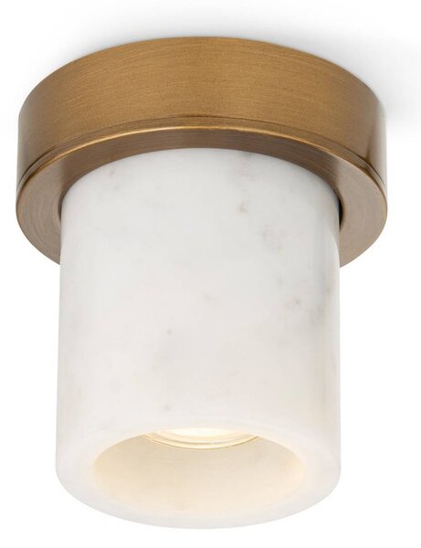 DESIGN BY US Lampa sufitowa Miss Marble, możliwość ściemniania, biały / opal, łazienka, kamień, design
