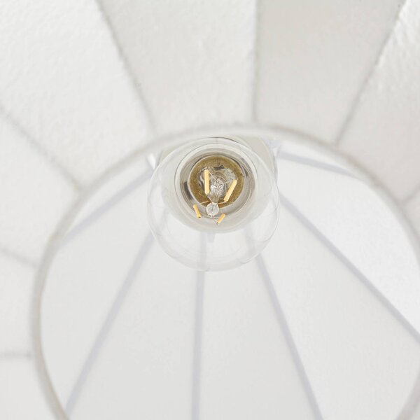 Lampa wisząca Elovie NOLA, możliwość ściemniania, biały / opal, salon / jadalnia, tkanina / materiał / jedwab, skandynawski