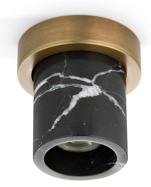 DESIGN BY US Lampa sufitowa Miss Marble, możliwość ściemniania, aluminiowy / szary / cynkowy, łazienka, kamień, design