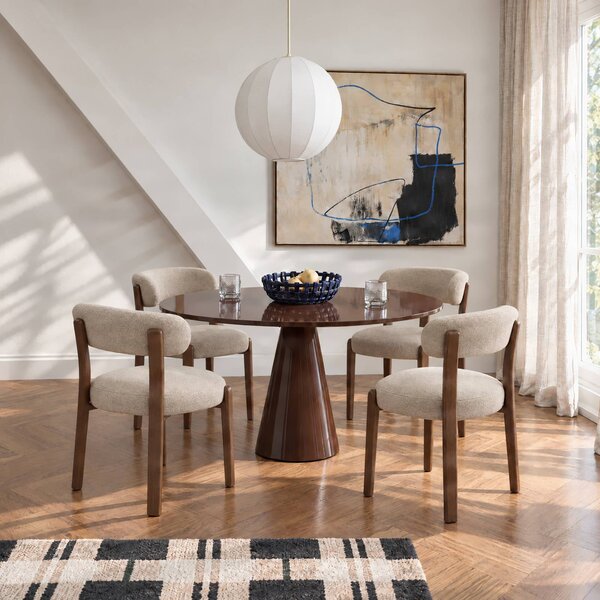 Lampa wisząca Elovie NOLA, możliwość ściemniania, biały / opal, salon / jadalnia, tkanina / materiał / jedwab, skandynawski