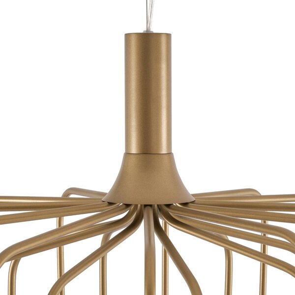 Lampa wisząca Ariadne Lucande, możliwość ściemniania, mosiężny / złoty, salon / jadalnia, metal, nowoczesny