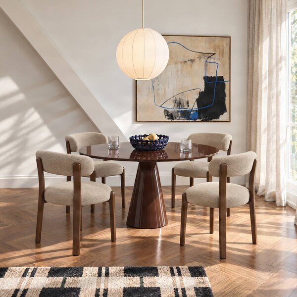 Lampa wisząca Elovie NOLA, możliwość ściemniania, biały / opal, salon / jadalnia, tkanina / materiał / jedwab, skandynawski