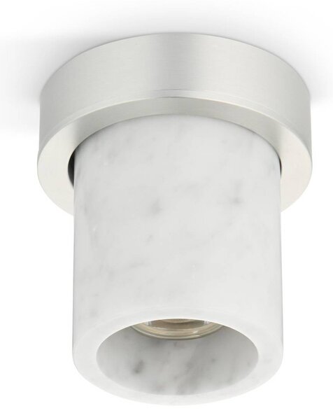 DESIGN BY US Lampa sufitowa Miss Marble, możliwość ściemniania, biały / opal, łazienka, kamień, design