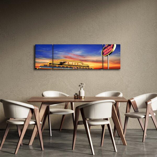 Obraz - Bar wieczorny (170x50 cm)