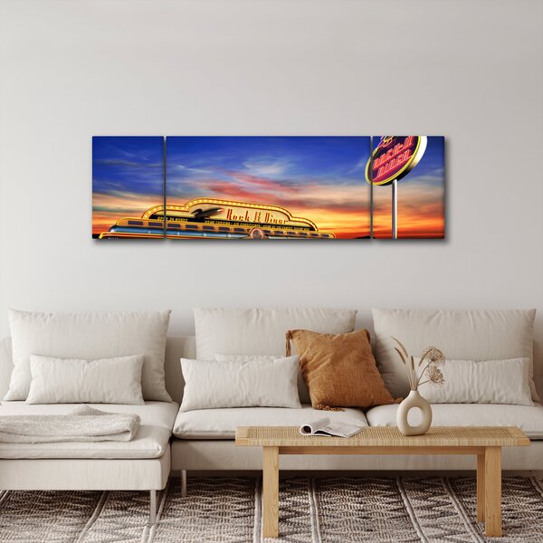 Obraz - Bar wieczorny (170x50 cm)