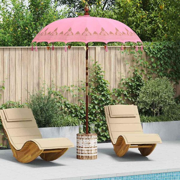 Baliński Parasol z Bazą Różowy 185 x 185 x 260 cm