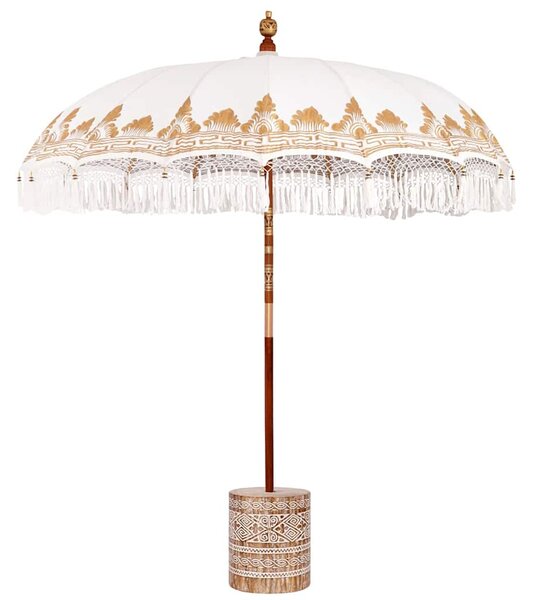 Baliński Parasol z Bazą Kremowy 215 x 215 x 260 cm