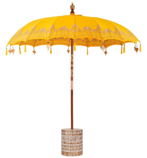 Baliński Parasol z Bazą Żółty 215 x 215 x 260 cm