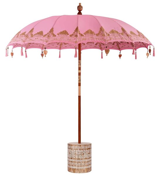 Baliński Parasol z Bazą Różowy 215 x 215 x 260 cm