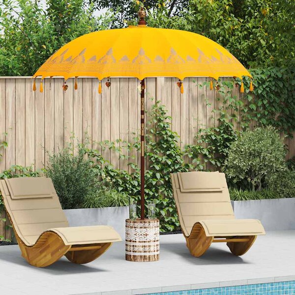 Baliński Parasol z Bazą Żółty 215 x 215 x 260 cm