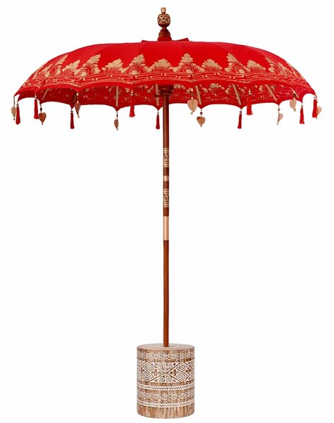 Baliński Parasol z Bazą Czerwony 185 x 185 x 260 cm