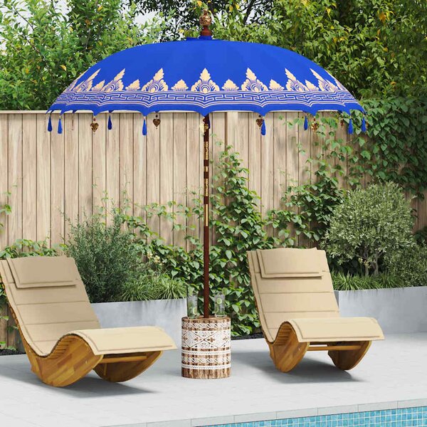 Baliński Parasol z Bazą Niebieski 215 x 215 x 260 cm