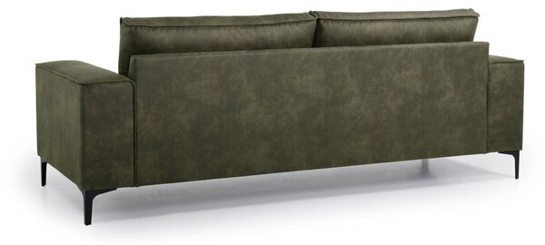 Zielona sofa z imitacji skóry 224 cm Copenhagen – Scandic
