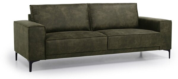 Zielona sofa z imitacji skóry 224 cm Copenhagen – Scandic