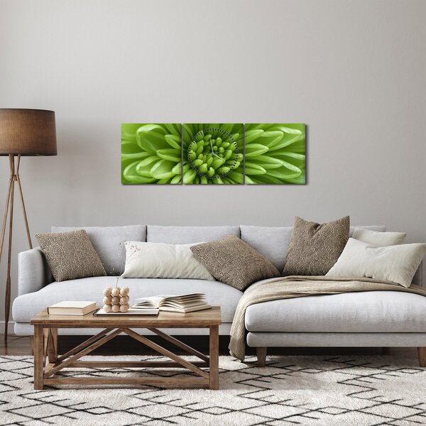 Obraz - Obraz rośliny w trybie makro (z zegarem) (90x30 cm)