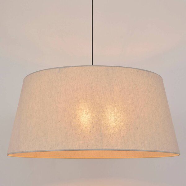 COREP Lampa wisząca Tambour, możliwość ściemniania, kremowy / amber, salon / jadalnia, tkanina / materiał / jedwab