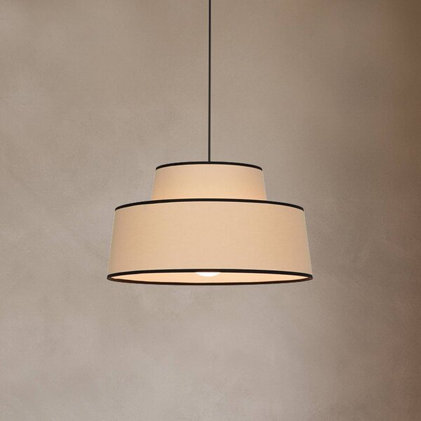 COREP Lampa wisząca Mallorca, możliwość ściemniania, aluminiowy / szary / cynkowy, salon / jadalnia, tkanina / materiał / jedwab