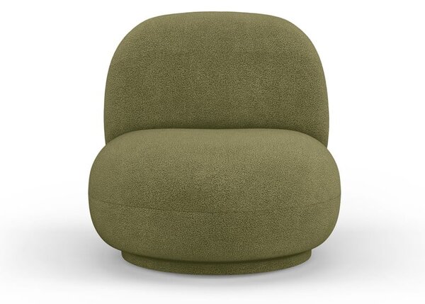 Zielony fotel z materiału bouclé Chuck – Micadoni Home