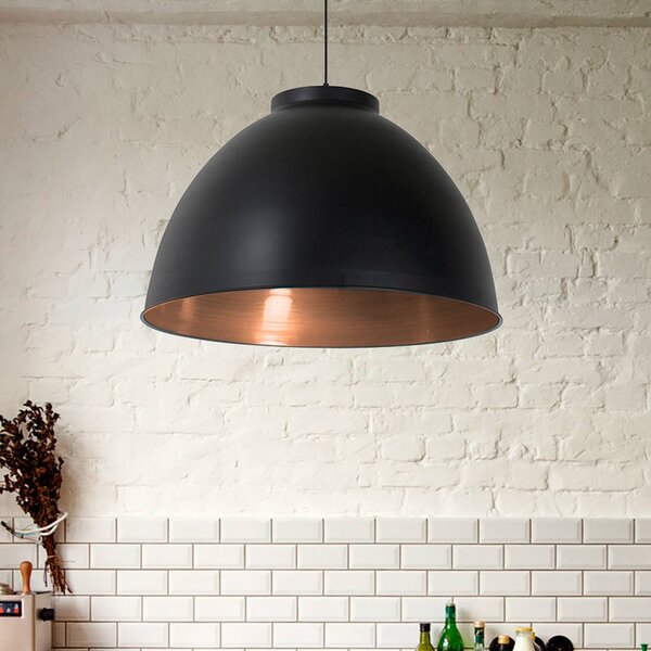 COREP Lampa wisząca Dock, możliwość ściemniania, czarny, salon / jadalnia, metal, nowoczesny