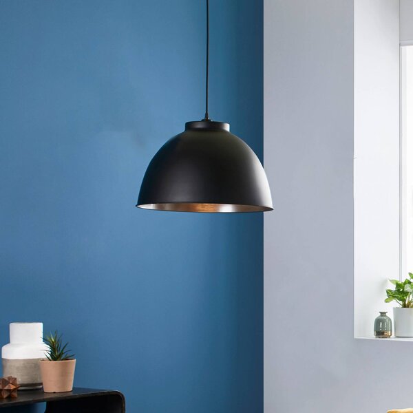COREP Lampa wisząca Dock, możliwość ściemniania, czarny, salon / jadalnia, metal, nowoczesny