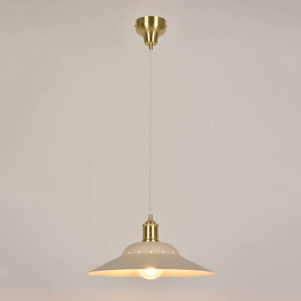 COREP Lampa wisząca Louise, możliwość ściemniania, kremowy / amber, salon / jadalnia, metal
