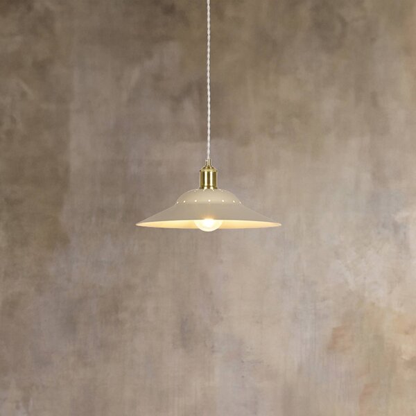 COREP Lampa wisząca Louise, możliwość ściemniania, kremowy / amber, salon / jadalnia, metal