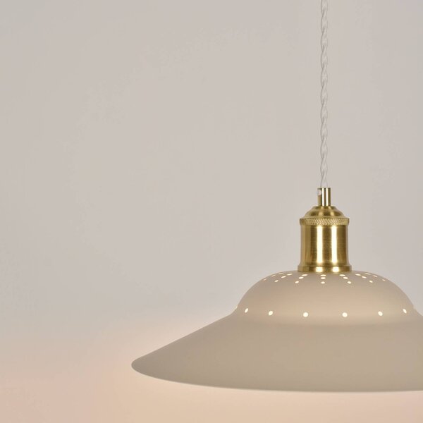 COREP Lampa wisząca Louise, możliwość ściemniania, kremowy / amber, salon / jadalnia, metal