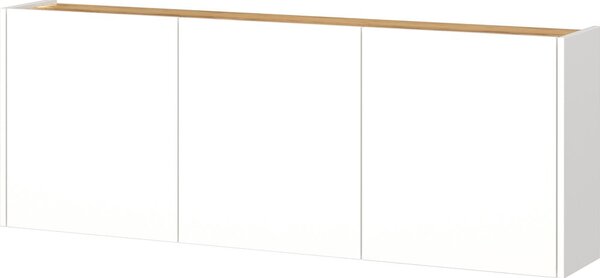 Biała szafka w dekorze dębu wisząca 138x52x25 cm Libbiano – Germania