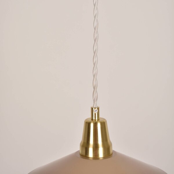 COREP Lampa wisząca Claudette, możliwość ściemniania, kremowy / amber, salon / jadalnia, metal, vintage